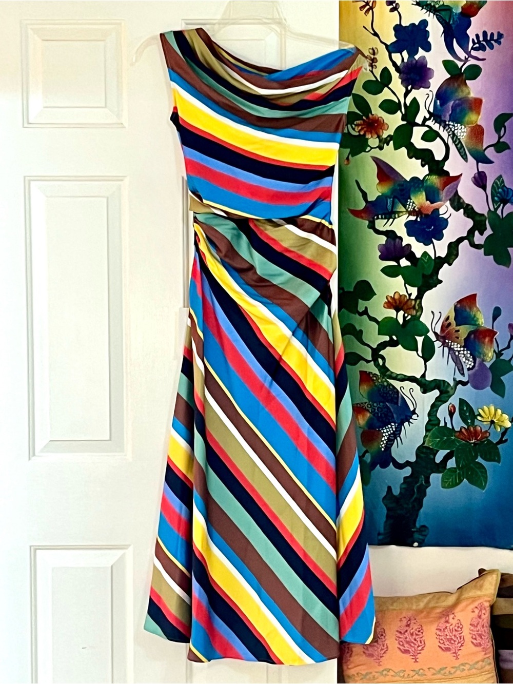 NWT Staud Phare Silk Maxi Dress Market Stripe 🌟Very Rare🌟 - Picture 10 of 16